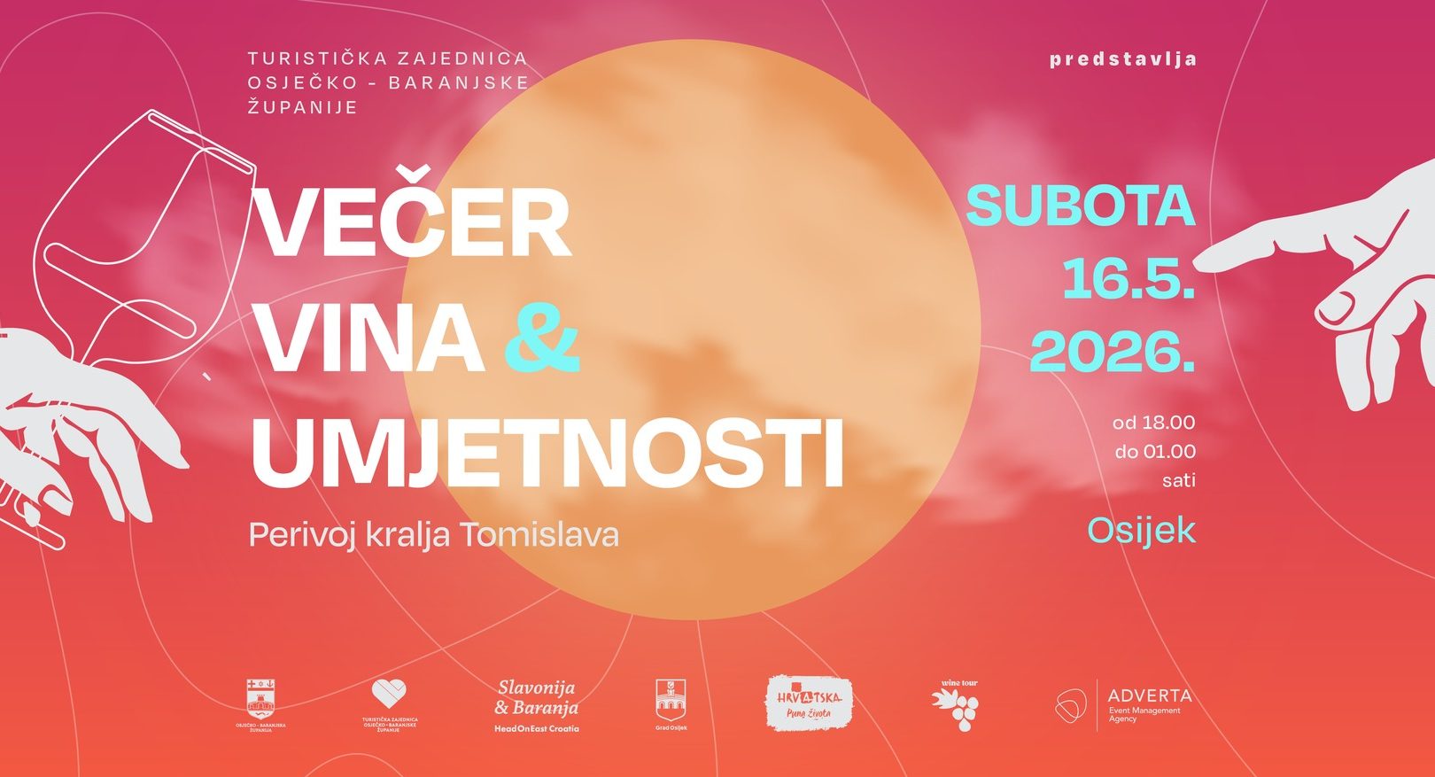 Večer vina i umjetnosti Osijek vino park atmosfera