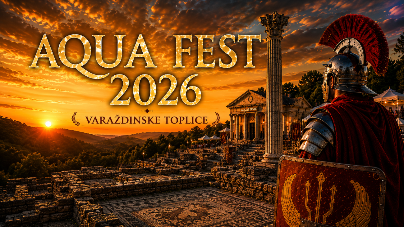 Aqua Fest 2026 u Varaždinskim Toplicama – rimski legionar na arheološkom lokalitetu Aquae Iasae pri zalasku sunca
