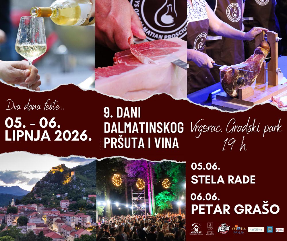 Dani dalmatinskog pršuta i vina 2026 u Vrgorcu